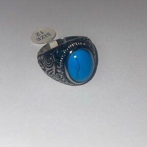 Blue Stone Silver Ring